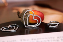 Load image into Gallery viewer, LUOWEND 18K White Gold Natural Diamond Earrings for Women
