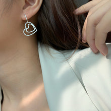 Load image into Gallery viewer, LUOWEND 18K White Gold Natural Diamond Earrings for Women
