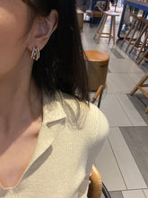 Load image into Gallery viewer, LUOWEND 18K Yellow Gold Natural Emerald Earrings for Women
