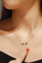 Load image into Gallery viewer, LUOWEND 18K White Gold Real Natural Gemstone Necklace for Women
