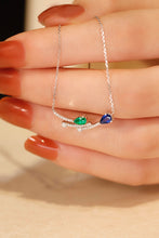 Load image into Gallery viewer, LUOWEND 18K White Gold Real Natural Gemstone Necklace for Women
