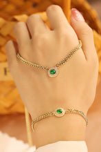 Load image into Gallery viewer, LUOWEND 18K Yellow Gold Real Natural Gemstone Bracelet and Necklace for Women

