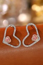 Load image into Gallery viewer, LUOWEND 18K White Gold Real Natural Pink Diamond Stud Earrings for Women

