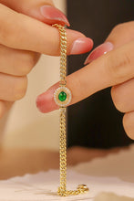 Load image into Gallery viewer, LUOWEND 18K Yellow Gold Real Natural Gemstone Bracelet and Necklace for Women
