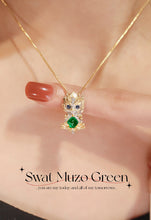 Load image into Gallery viewer, LUOWEND 18K Yellow Gold Real Natural Gemstone Necklace for Women
