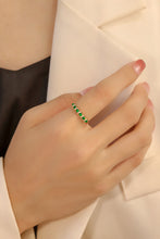 Load image into Gallery viewer, LUOWEND 18K Yellow Gold Real Natural Emerald Ring for Women
