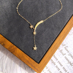 LUOWEND 18K Rose or Yellow Gold Real Natural Diamond Pendant Necklace for Women