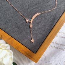 Load image into Gallery viewer, LUOWEND 18K Rose or Yellow Gold Real Natural Diamond Pendant Necklace for Women
