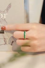 Load image into Gallery viewer, LUOWEND 18K Yellow Gold Real Natural Emerald Ring for Women
