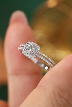 Load image into Gallery viewer, LUOWEND 18K White Gold Real Natural Diamond Ring for Women
