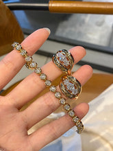 Load image into Gallery viewer, LUOWEND 18K Yellow Gold Natural Diamond Ring for Women
