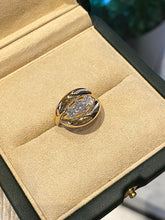 Load image into Gallery viewer, LUOWEND 18K Yellow Gold Natural Diamond Ring for Women
