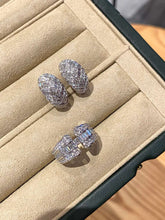 Load image into Gallery viewer, LUOWEND 18K White Gold Natural Diamond Ring for Women
