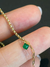 Load image into Gallery viewer, LUOWEND 18K Yellow Gold Natural Emerald Bracelet for Women
