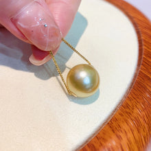 Load image into Gallery viewer, LUOWEND 18K Yellow Gold Gold Pearl Necklace for Women
