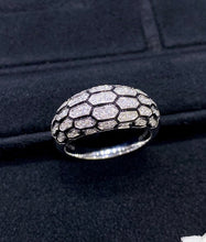 Load image into Gallery viewer, LUOWEND 18K White Gold Natural Diamond Ring for Women
