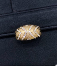 Load image into Gallery viewer, LUOWEND 18K Yellow Gold Natural Diamond Ring for Women
