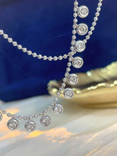 Load image into Gallery viewer, LUOWEND 18K Yellow Gold Natural Diamond Necklace for Women
