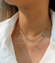 Load image into Gallery viewer, LUOWEND 18K Yellow Gold Natural Diamond Necklace for Women
