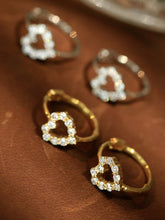 Load image into Gallery viewer, LUOWEND 18K White/Yellow Gold Real Natural Diamond Earrings for Women
