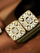 Load image into Gallery viewer, LUOWEND 18K White/Yellow Gold Real Natural Diamond Earrings for Women
