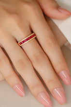 Load image into Gallery viewer, LUOWEND 18K Yellow Gold Real Natural Ruby Ring for Women
