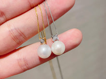 Load image into Gallery viewer, LUOWEND 18K White or Yellow Gold Real Natural Pearl Necklace for Women
