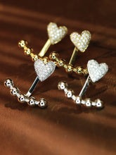 Load image into Gallery viewer, LUOWEND 18K White/Yellow Gold Real Natural Diamond Earrings for Women
