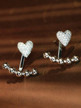 Load image into Gallery viewer, LUOWEND 18K White/Yellow Gold Real Natural Diamond Earrings for Women
