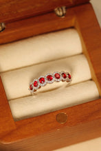 Load image into Gallery viewer, LUOWEND 18K White Gold Real Natural Ruby Ring for Women
