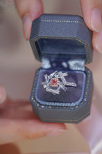 Load image into Gallery viewer, LUOWEND 18K White Gold Natural Pink Diamond Ring for Women
