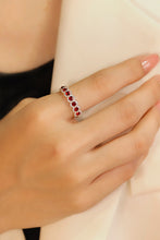 Load image into Gallery viewer, LUOWEND 18K White Gold Real Natural Ruby Ring for Women
