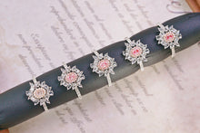 Load image into Gallery viewer, LUOWEND 18K White Gold Natural Pink Diamond Ring for Women
