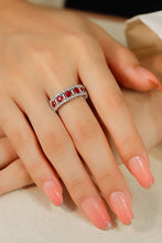 Load image into Gallery viewer, LUOWEND 18K White Gold Real Natural Ruby Ring for Women
