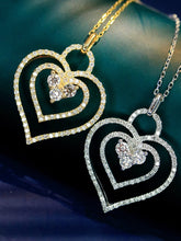 Load image into Gallery viewer, LUOWEND 18K White/Yellow Gold Fine Jewelry Real Natural Diamond Necklace for Women
