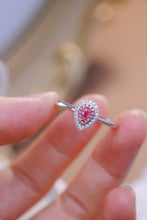 Load image into Gallery viewer, LUOWEND 18K White Gold Natural Pink Diamond Ring for Women
