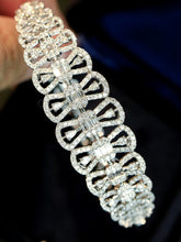 Load image into Gallery viewer, LUOWEND 18K White Gold Real Natural Diamond Bracelet for Women

