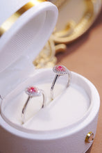 Load image into Gallery viewer, LUOWEND 18K White Gold Natural Pink Diamond Ring for Women
