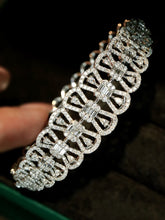 Load image into Gallery viewer, LUOWEND 18K White Gold Real Natural Diamond Bracelet for Women
