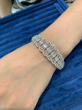 Load image into Gallery viewer, LUOWEND 18K White Gold Real Natural Diamond Bracelet for Women
