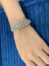 Load image into Gallery viewer, LUOWEND 18K White Gold Real Natural Diamond Bracelet for Women
