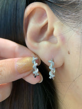 Load image into Gallery viewer, LUOWEND 18K White/Yellow Gold Fine Jewelry Real Natural Diamond Earrings for Women
