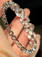 Load image into Gallery viewer, LUOWEND 18K White Gold Real Natural Diamond Bangle for Women
