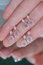 Load image into Gallery viewer, LUOWEND 18K White Gold Natural Pink Diamond Earrings for Women
