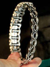 Load image into Gallery viewer, LUOWEND 18K White Gold Real Natural Diamond Bangle for Women

