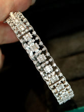 Load image into Gallery viewer, LUOWEND 18K White Gold Real Natural Diamond Bangle for Women
