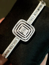 Load image into Gallery viewer, LUOWEND 18K White Gold Fine Jewelry Real Natural Diamond Bangle for Women
