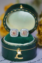 Load image into Gallery viewer, LUOWEND 18K White Gold Natural Diamond Earrings for Women
