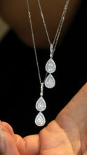 Load image into Gallery viewer, LUOWEND 18K White Gold Natural Pendant Necklace for Women

