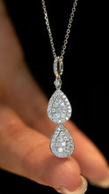 Load image into Gallery viewer, LUOWEND 18K White Gold Natural Pendant Necklace for Women
